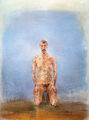 Chronis Botsoglou, Man on his knees, 1983, oil, 160 x 120 cm
