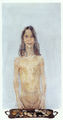 Χρόνης Μπότσογλου, Το πέτρινο ποίημα, 1982, λάδι σε μουσαμά και επάργυρος δίσκος με βότσαλα, 20 x 45 x 30 εκ.