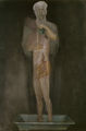 Χρόνης Μπότσογλου, Προσωπική Νέκυια, 1993-2000, λαδοπαστέλ, σκόνες αγιογραφίας και ξηρό παστέλ σε χαρτί κολλημένο σε μουσαμά, 150 x 100 εκ.