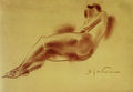 Angelos Theodoropoulos, Nude, 1930-35, ink, 35 x 50 cm