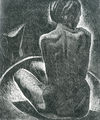 Angelos Theodoropoulos, Nude, 1927-30, woodcut, 21 x 17,9 cm
