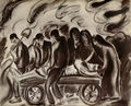Celeste Polycroniadi, Occupation 1941-44, Ιndia ink and pencil