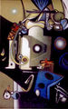 Σελέστ Πολυχρονιάδη, Οι μηχανές, 1975, λάδι, 69 x 44 εκ.