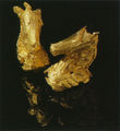 Dimitris Kalamaras, Horses heads, 1994, goldplated bronze