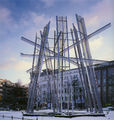 Michalis Katzourakis, Incontri II, 1999, stainless steel, 11 x 11.6 x 6 m (Wittenbergplatz, Berlin)