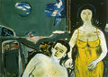 Νίκος Σαχίνης, Ζευγάρι (ο ζωγράφος και η γυναίκα του), 1988, πλαστικό, 97 x 113 εκ.