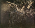 Δημήτρης Κοντός, Το σύννεφο πεθαίνει, Ρώμη 1960, μικτή τεχνική σε μουσαμά, 120 x 150 εκ.