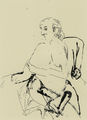 Giorgos Lazongas, Mother, "Calypso" clinic Larissa, 2008, ink drawing, 30 x 21 cm