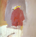 Giorgos Lazongas, Red Alecton, 1989, acrylic, 145 x 145 cm
