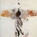 Giorgos Lazongas, Cruciform Traces of Nike, 1992, mixed media, 140 x 140 cm
