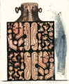 Μιχάλης Αρφαράς, Οστεοφυλάκιο, 1990, επιπεδοτυπία (λιθογραφία), υψιτυπία (λινόλαιο), 71 x 53 εκ., Αντίτυπα: 19