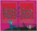 Μιχάλης Αρφαράς, Ροζ Όνειρα, 2002, ζωγραφική, κολάζ, 106 x 116 εκ.