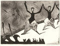 Μιχάλης Αρφαράς, Χορός, 1997, επιπεδοτυπία (λιθογραφία), 40 x 54 εκ.