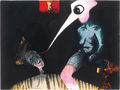 Μιχάλης Αρφαράς, B-Movie, 2004, ζωγραφική, κολάζ, 80 x 100 εκ.