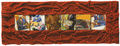 Γιάννης Ψυχοπαίδης, Ψωμί Παιδεία Ελευθερία, 2010, ακρυλικό, ξύλο, βελούδο, 31 x 86 εκ.