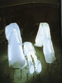 George Lappas, Elbo, 1996-97, iron, plastic, lights, 3.00 x 3.50 x 3.50 m
