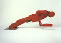 George Lappas, The stance of an artist is a stance no human can take, 1992, iron, plaster, cloth, 200 x 60 x 70 cm
