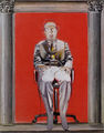 Δημήτρης Μυταράς, Κόκκινο επιτύμβιο, 1973, ακρυλικό, 150 x 121 εκ.