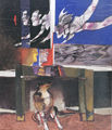 Δημήτρης Μυταράς, Εσωτερικό με σκύλο, 1993, ακρυλικό, 220 x 190 εκ.