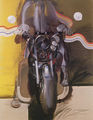 Δημήτρης Μυταράς, Μοτοσυκλετιστής Α΄, 1979, ακρυλικό, 190 x 140 εκ.