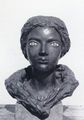 Memos Makris, Female portrait, 1990, copper