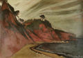 Βάλιας Σεμερτζίδης, Το Κόκκινο λιμανάκι της Ραφήνας, περ. 1955, λαδοτέμπερα σε χαρτόνι, 70 x 100 εκ.