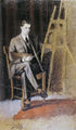 Nikos Hadjikyriakos-Ghika, Self-portrait, 1921, oil on wood, 21.6 x 12.8 cm