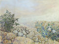 Nikos Hadjikyriakos-Ghika, Corfu. Stones and thistles, 1970, watercolor, 49 x 64 cm