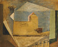 Nikos Hadjikyriakos-Ghika, Houses of Athens III, 1928, oil on canvas glued on wood, 37 x 46 cm