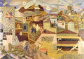 Nikos Hadjikyriakos-Ghika, Large landscape, Hydra, 1938, oil on canvas, 114 x 162 cm