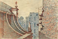 Nikos Hadjikyriakos-Ghika, Rooftops in Paris, 1978, ink, 15.5 x 23.5 cm