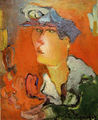 Alkis Pierrakos, The Junta officer, 1982, oil on canvas, 81 x 60 cm