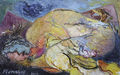 Alkis Pierrakos, Allegory, 2001, oil on canvas, 80 x 130 cm