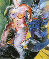 Alkis Pierrakos, The couple, 2001, egg tempera on paper, 50 x 40 cm