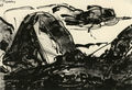 Alkis Pierrakos, Quarry, 1968, india ink on paper, 24 x 31.5 cm
