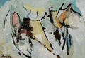 Alkis Pierrakos, Hommage to Kandinsky, 1959, oil on canvas, 38 x 55 cm