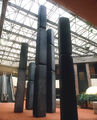 Diohandi, Untitled, 1983, cement, expanded polysterene, acrylic paints and oil pastels (black, grey, white), 7.50 m high, group exhibition, Emerging Images, Hotel Athenaeum Intercontinental, Athens
