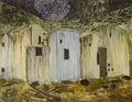 Sotiris Sorongas, Ruins, 1966, acrylic on canvas, 90 x 116 cm