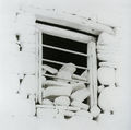 Σωτήρης Σόρογκας, Παράθυρο, 1983, ακρυλικό και κάρβουνο σε μουσαμά, 150 x 150 εκ.