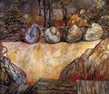 Μαριλένα Ζαμπούρα, Απόκρυφος, 1990, λάδι σε μουσαμά, 150 x 170 εκ.