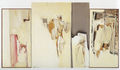 Dimitris Perdikidis, Requiem for a Quiet Face, Madrid 1965, mixed media on wood, 171 x 300 cm