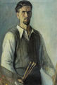 Dimitris Perdikidis, Student at the Athens School of Fine Arts (self-portrait), Athens 1948, oil on canvas, 105 x 80 cm