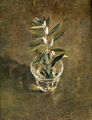 Christos Bokoros, Parabole of an olive tree history II, 1993, oil on iron plate, 39 x 68 cm