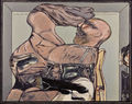 Νίκος Χουλιαράς, Οι συνεργάτες του νυχτικού τρόμου, 1982, ακρυλικό σε πανί, 78,5 x 98,5 εκ.