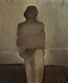 Makis Theofylaktopoulos, Female figure, 1971, oil on canvas, 150 x 130 cm