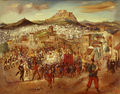 Spyros Vassiliou, Athenian Carnival, 1934, oil on canvas, 74 x 141 cm
