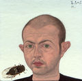 Emmanouil Bitsakis, Untitled, 2002, tempera on wood, 10 x 10 cm