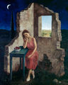 Nikos Angelidis, Day and night, 1994, oil on canvas, 100 x 123 cm