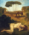 Nikos Angelidis, The pine trees of Rome, 1988, oil on canvas, 120 x 100 cm
