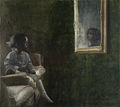Marilitsa Vlachaki, Desdemona looking in the mirror, 2006, mixed media, 80 x 90 cm